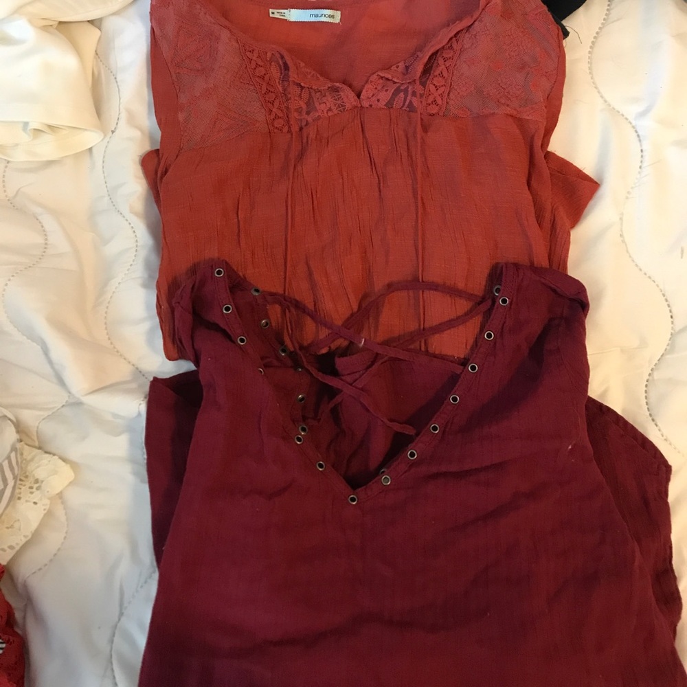 Two peasant tops size M